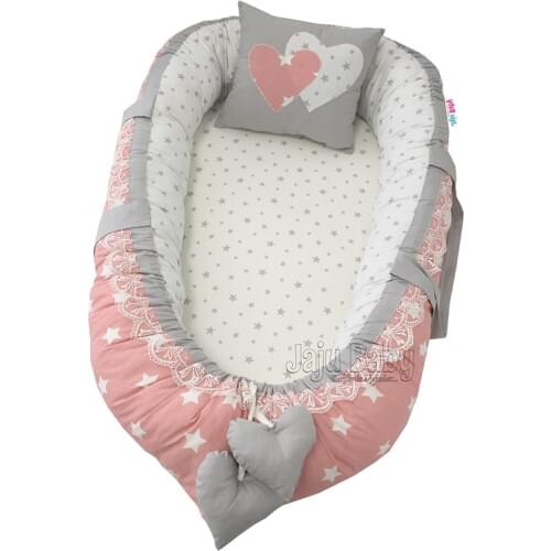 Jaju Baby nest Powder Stars Orthopedic Luxury BabyNest Baby Bedding 100x60cm