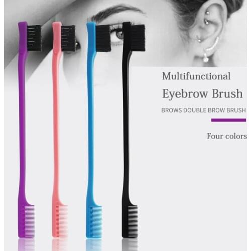 Double-sided eyelash brush eyebrow comb makeup brush hair edge brush makeup tool eyebrow combing beauty styling brush