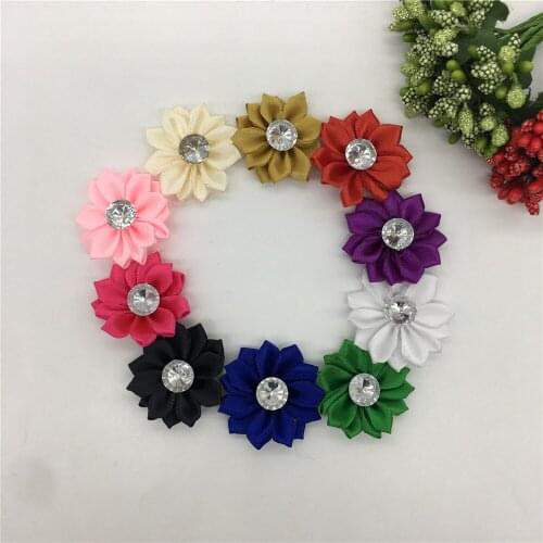 Polyester tape Rhinestone 3D artificial flower Christmas home decoration DIY Craft Flower Wall Scrapbook Gift Box Accessories