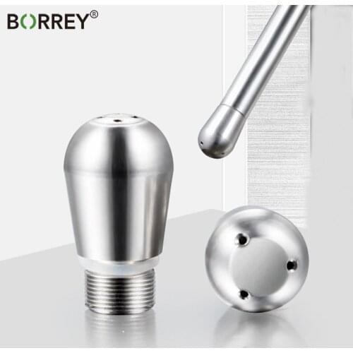 BORREY Reusable Coffee Machine Spout Coffee Machine Steam Nozzle Spout Make Foam Froth Nozzle Stainless Steel Coffee Tools