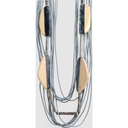 Amorita boutique Wood Multilayer Vintage Necklace