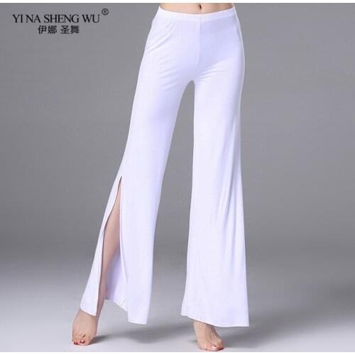 Modal Belly Dance Clothing Women Dancewear Accessories Side Split Flare Trousers Belly Dance Pants Bellydance Long Pants New