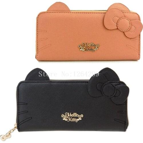 New Fashion KT Girls Kids PU Long Wallets For Children Gifts