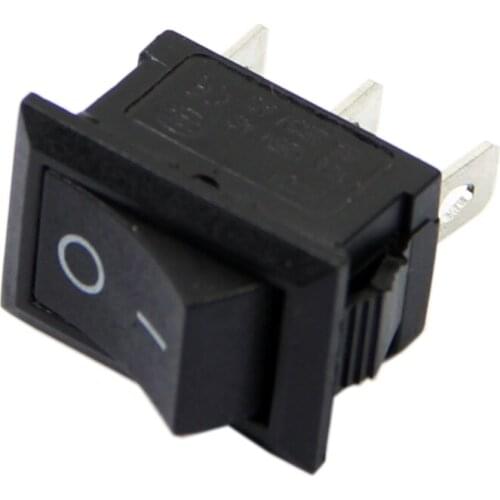 OOTDTY Terminal Snap-in On-Off Boat Switch Black Rocker 3 Pin AC 6A/250V 10A/125V