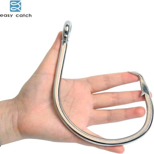 Easy Catch size 28/0 Stainless Steel Fishing Hook Large Strong Thick Big Fish Tuna fishhooks