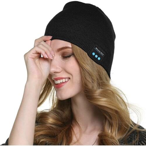 Bluetooth Beanie Hat Women Men Wireless Music Hat Winter Hat for Outdoor Sports Hiking Camping Running Hat Winter Hat