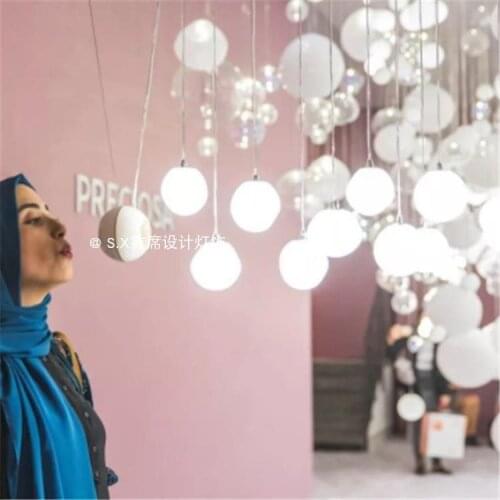 Postmodern light luxury glass chandelier living room bedroom exhibition hall dining room villa chandelier