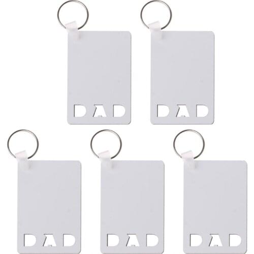 Sublimation Blanks Keychains Board Ornaments DIY Heat Transfer Keychains Double-Sided Pendants Keychains for Sublimation Keyring