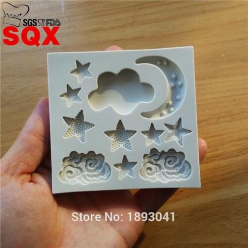 Star / moon / cloud shape silicone mold, DIY cake decoration tools, cooking mold, kitchen accessories SQ1705
