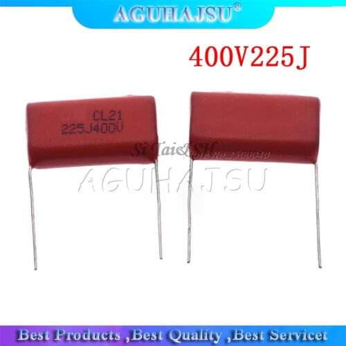 10PCS 400V225J 2.2UF Pitch 20M 225J400V 225 400V 2200PF CBB Polypropylene film capacitor