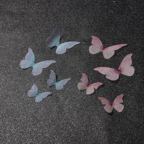 10pcs DIY Earring Hand Made Material Yarn Butterfly Wing Charms Pendants Connectors for Crafts Jewelry Making Accessories