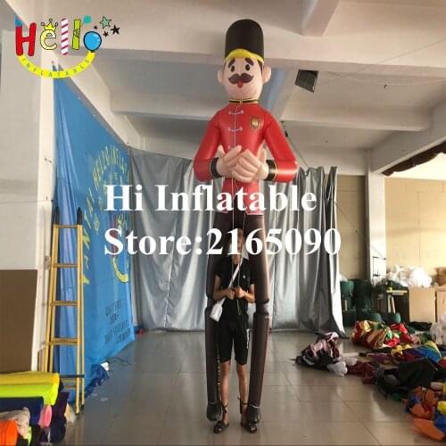 3.5 m high portable customized soldier inflatable puppet costumes