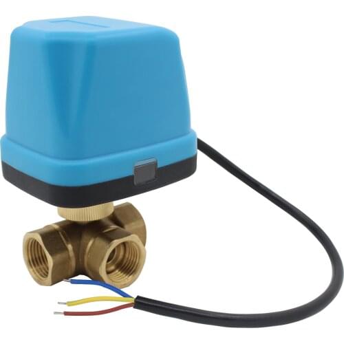 3 Port motorised Valve 3 Way Ball Valve 220v motorised Three Way Valve 1/2 3/4 1 1-1/4 1-1/2 inch