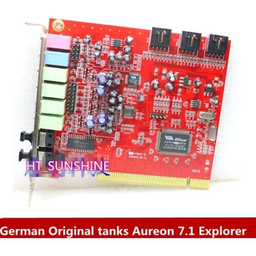Free Shipping German Original tanks Aureon 7.1 Explorer pci sound card win10 64MB