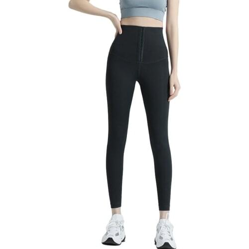 Waist Tuck Sports Fitness Trousers Women High Waist Lift Hip Yoga Barbie Pants Body Building Leggings Mujer Black/Gray Colors