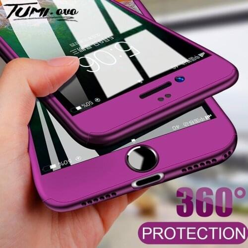 360 Degree Full Cover Case For iPhone 11 12 Pro Max Mini With Glass Protective Case For iPhone Xs Max XR X 7 8 6 6s PIus SE 2020