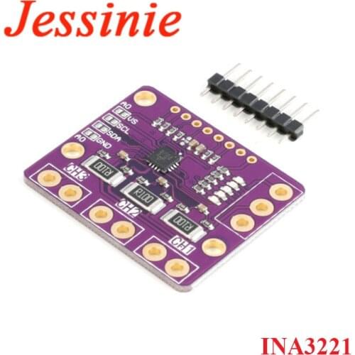I2C IIC SMBUS INA3221 Triple-Channel Shunt Current Power Supply Voltage Monitor Sensor Board Module Replace INA219 With Pins