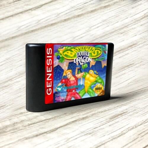 Battletoads & Double Dragon The Ultimate Team - USA Label Flashkit MD Card for Sega Genesis Megadrive Video Game Console