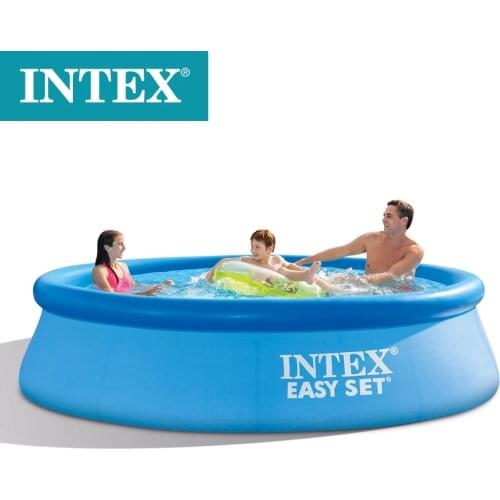 Intex Swimming Pool Summer 305 * 76 Round Inflatable pools Family Adult Pools Childrens Play toys Pool blue Piscina 28120