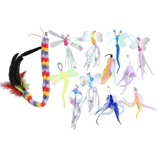 Legendog 5PCS Cute Replacement Plush Cat Toy Universal Cat Teaser Replacement Cat Toy Refill Pet Products