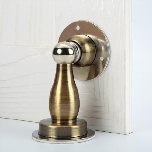 Magnetic Door Stopper Sticker Stainless Steel Hidden Door Holders Catch Floor Wall Mounted Nail-free Doorstop Door Hardware
