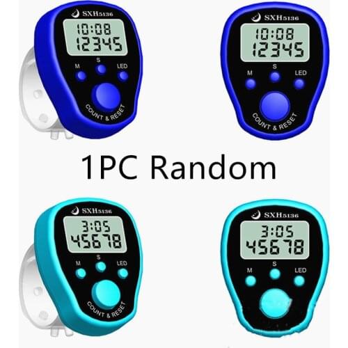 1PC Stitch Marker Row Finger Counter LCD Digital Display With Light For Sewing Knitting Weave Buddha Pray Soccer Accessories