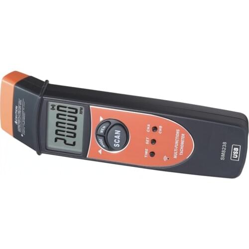 Multi-purpose Tachometer 2.5-99999RPM Handheld Digital LCD Speedmeter USB Interface RPM Meter Precision Speed Data Recorder