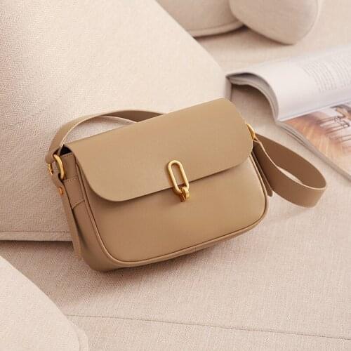WOONAM Women Fashion Handbag Genuine Calf Leather Flap Satchel Shoulder Crossbody Bag New Lady Purse