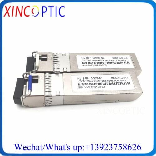 Strong Compatibility Mini GBIC 60km 10G SM WDM BIDI SFP 1270nm/1330nm DOM LC Connector Single core SingleMode SFP+ Transceiver