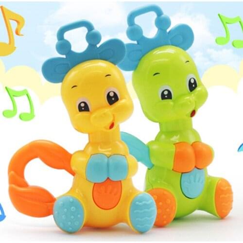 Multi Teether Music Educational Rattles for Babies Elephant Baby Baby Cartoon Bell Jingle Animal Ring Baby Cute Hand Rattle Toys
