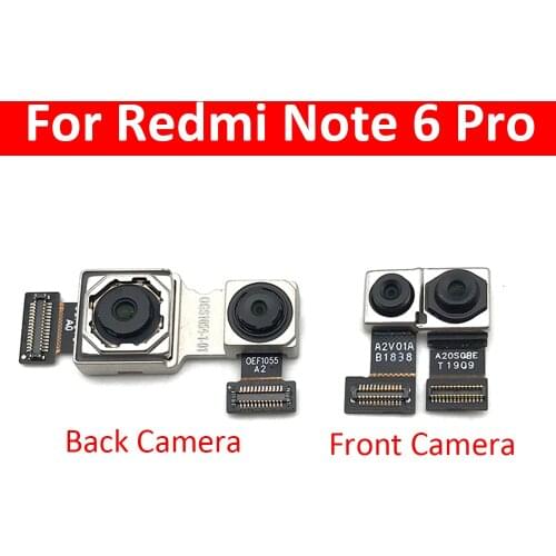 New Back Rear Camera Module Flex Cable +Front Facing Camera For Xiaomi Redmi Note 6 Pro Replacement
