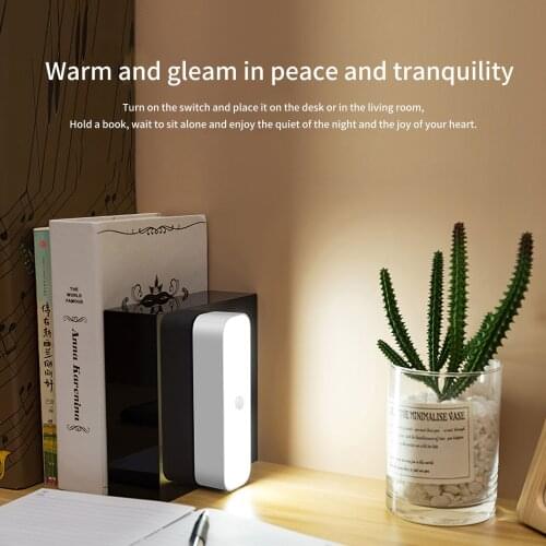 Portable Induction Lamp With Motion Sensor Two Lighting Modes Warm White Light Color USB Charging Energy-Saving For Indoor Used