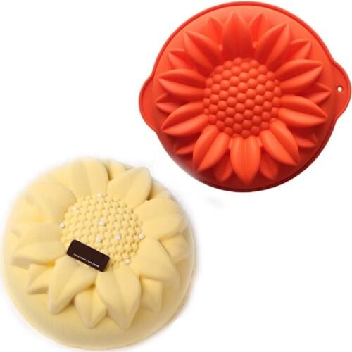 Sunflower Silicone Chocolate Cake Baking Pans Handmade Bread Loaf Pizza Toast Tray Silicone Cake Molds