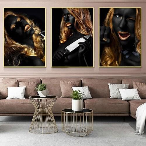 Blonde Black Woman Posters And Prints Modern African Beauty Wall Art Picture Print Home Canvas Painting Living Room Decoration