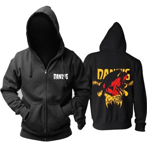 8 kinds zipper Sweatshirt Danzig Rock Cotton hoodies brand shell jacket punk metal Sexy demon chandal hombre sudadera