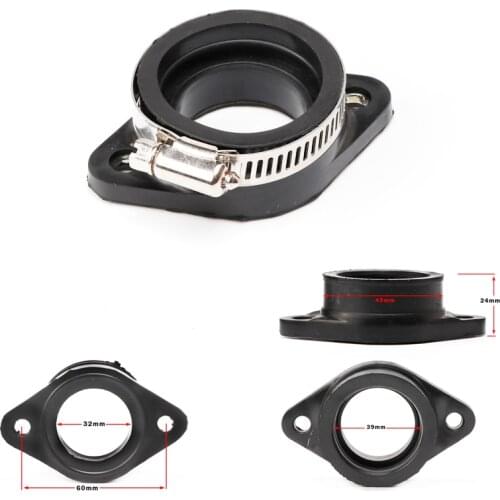 Universal 40mm Motorcycle Rubber Adapter Inlet Intake Pipe For PWK PE carburetor modified