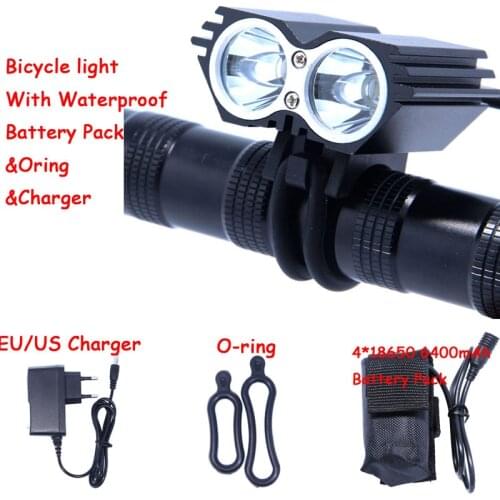 3000 Lumens 2 in 1 Headlight XM-L T6 LED Bicycle Light Bike Light Lamp + Battery Pack & Charger Free Shipping