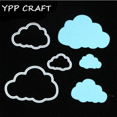 YPP CRAFT 3pc Clouds Cutting Dies Stencils for DIY Scrapbooking/photo album Decorative Embossing DIY Paper Cards