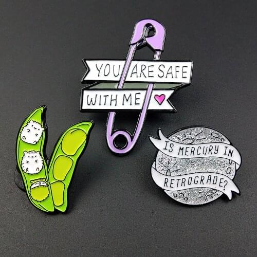 Funny Enamel Pins Brooches Fashion Badges Bags Kids Metal Pin Gifts For Friends Jewelry diy Brooch For Clothes Backpack Hats