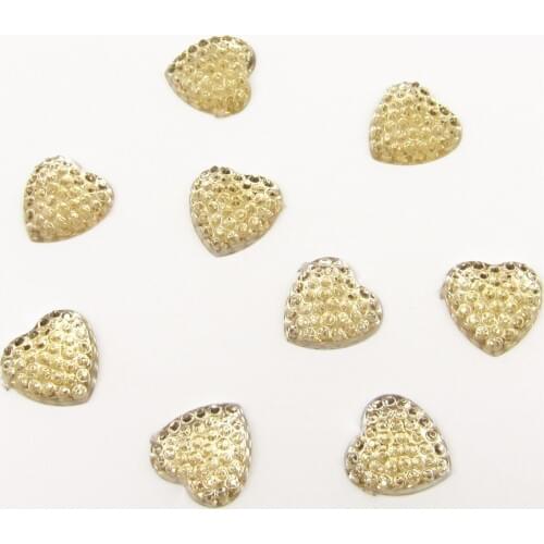 100pcs Resin Heart design Rhinestones 12mm Flatback Rhinestones DIY Nail Art Garment Accessories Decoration
