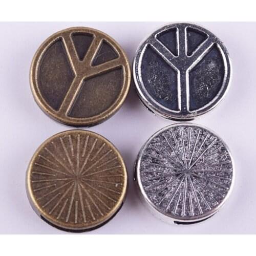 50Pcs/Lot 2016 fashion alloy Beads European Style Peace Symbol bead charms fit Bracelet&bangle Necklace DIY Jewelry