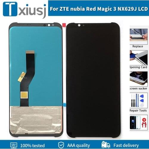 6.65" Original Amoled For ZTE Nubia Red Magic 3 NX629J LCD Display Screen Touch Panel Digitizer For Red Magic 3S NX629J_V1S LCD
