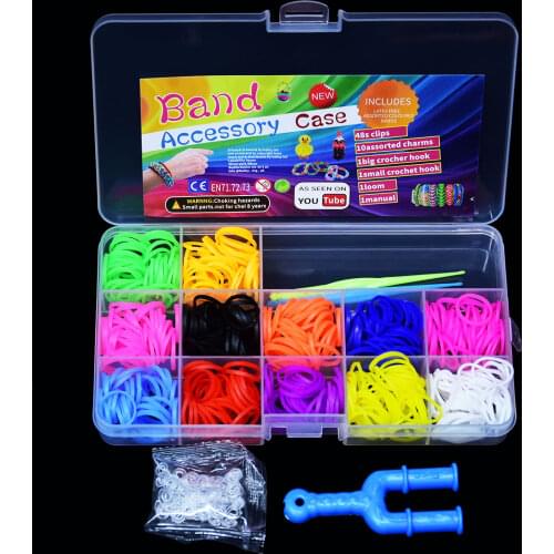 600pcs DIY Rubber Bands Loom Bracelet Toys for Children Girl Hair Band Butterfly Kids Kits Craft Toy Hook Loom Bracelets Gifts