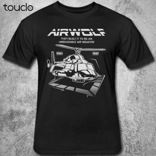 Airwolf 80s Retro TV Programme Helicopter T shirt S to 3XL MENS