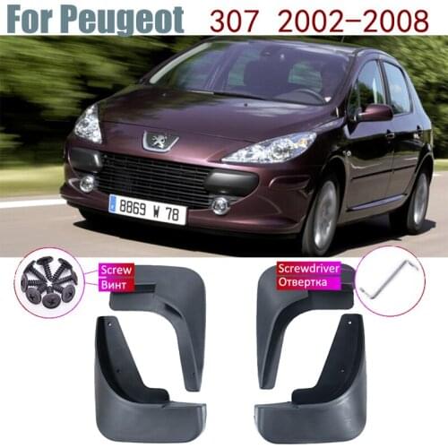 Mudguards Fender Styling Accessories New Upgrade Mud Guard Flap Splash Protection Car Mudflap 4x For Peugeot 307 (2002~2008)