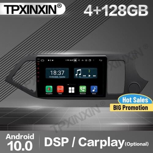128G Carplay Car Radio 2 Din Stereo Receiver Android For Kia Picanto Morning 2012 2013 2014 2015 RHD GPS Navi Player Audio Unit