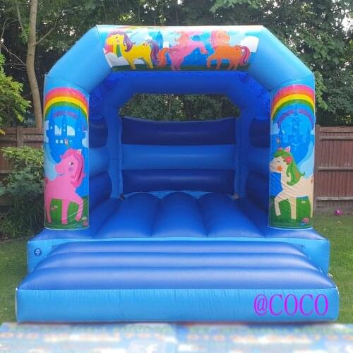 Free air ship to door! unicorn inflatable jumper house, kids bouncy castle jumper house for party rent