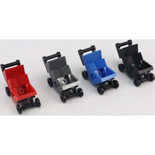 Locking MOC Blocks Baby Carriage Single Sale Assemble Models Building Blocks Toys for Children Creative Learning DIY Gifts Toys