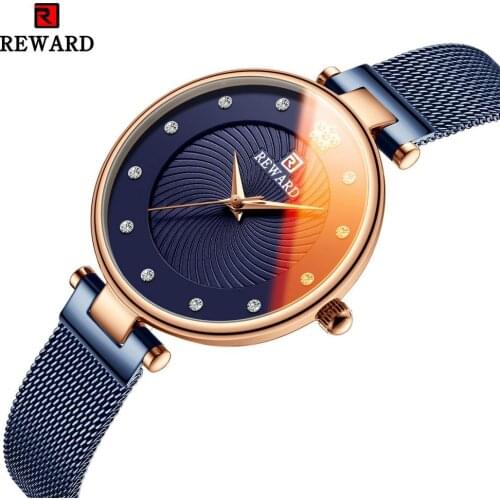RDWARD Women Watch Luxury Wrist watch relogio feminino Clock for Women Steel Lady Rose Gold Quartz Ladies Stylish Colorful Watch