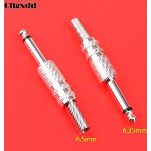 Cltgxdd 1PCS 6.35mm Male Mono audio Plug 6.5mm welding cable connector mono audio plug jack 6.5mm amplifier microphone plug